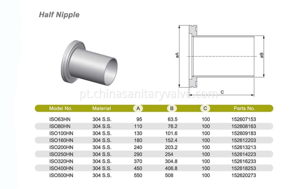 ISO63 Half Nipple